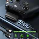 Rechargeable Battery Pack for Xbox Series X/S/One - 22000mAh USB C and Micro Xbox Controller Battery Pack Charger((Includes 2 Batteries Only)