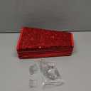 Blissun Christmas Tree Collar, Sequin Christmas Tree Skirt, Foldable Tree Ring, Xmas Tree Stand Base Cover for Christmas Tree Decoration, Round Red