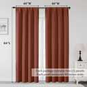 OWENIE Sally Terracotta Blackout Curtains 84 Inches Long 2 Panels Set for Bedroom Living Room, Solid Thermal Insulated Privacy Room Darkening Window Treatment Drapes, 2 Pcs Each W40 x L84, Terracotta