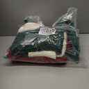 6 Sets of Christmas Stockings, 18" Stranded Knit Hanging Stockings + Black & Red Snowman Name Tag, for Family Holiday Parties, Xmas, Mantle Decorations, Festival Decoration (Red, Green, White)