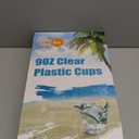 Turbo Bee 300 Pack 9oz Clear Plastic Cups,Disposable Crystal Drinking Cups,PET Plastic Party Cups for Wine,Juice,Iced Coffee and Cold Drinks