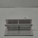 APLusee Double Toilet Paper Holder with Shelf, 304 Stainless Steel Brushed Nickel Bathroom Tissue Holder, Commercial Paper Roll Dispenser Wall Mounted