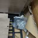 HOOBRO Dog Crate Furniture, 36.6" Heavy Duty Dog Kennel with Sliding Barn Door, Wooden Dog Cage Indoor, Decorative Side End Table for Small/Medium Dogs, Greige and Black GY162GW03G1