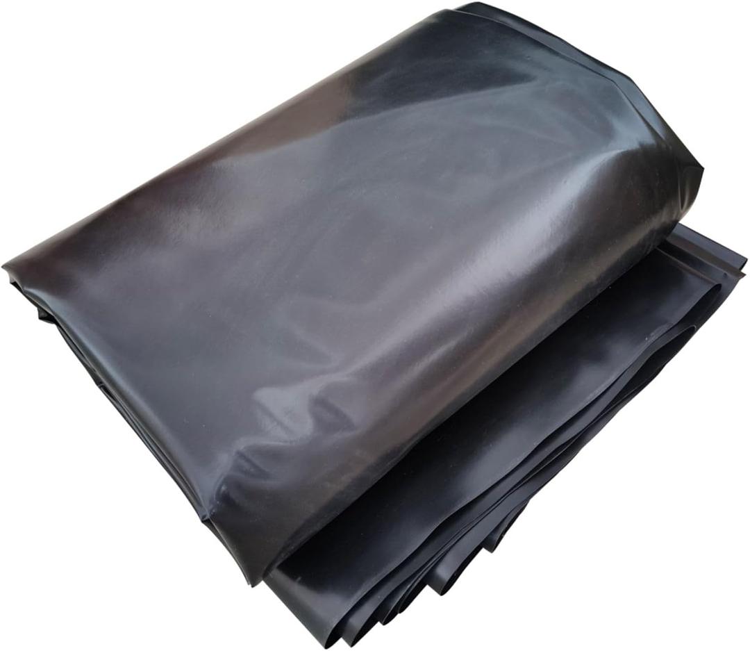 20 x 30 Ft HDPE Pond Liners, 12 Mil Thickness Easy Cutting Fish Pond Liner for Koi Ponds, Aquaculture and Water Gardens, Black