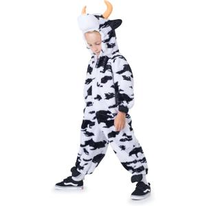Dress Up America Cow Costume For Toddlers - Adorable Plush Cow Jumpsuit Onsie For Little Boys And Girls (4T)