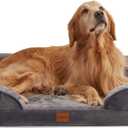 Orthopedic Dog Bed for Extra Large Dogs - XL Comfort Dog Sofa, Pet Couch with Removable Washable Cover and Waterproof Lining, Supportive Foam Pets Sofa with Nonskid Bottom, Grey (42.0"L x 32.0"W x 6.5"Th)