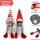 2 Pcs Valentines Day Gnomes Plush Ornaments Handmade Swedish Tomte Mr and Mrs Couple Gnome Long Dangled Legs Gnomes Valentine Day Gifts Home Decorations