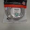 KEOKLE Refrigerator Ice Maker Water Line,6ft Stainless Steel Braided ¼"by¼" Ice Maker Hose Burst Proof Water Supply Line,Food grade PVC Inner Tube Fit to ALL Refrigerator Ice Maker