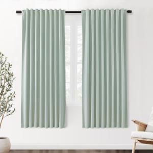 SHINELAND Coastal Summer Blackout Curtains, Thermal Insulated Heat Reducing Drapes, Beach Window Treatments for Living Room Bedroom