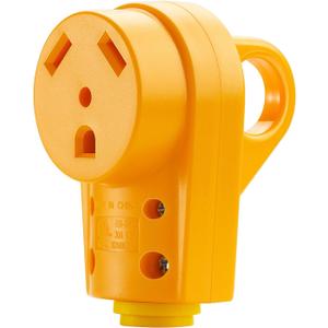 Kohree 30 Amp RV Plug Female, RV Receptacle Heavy Duty Replacement 125/250V, NEMA TT-30R Plug with Ergonomic Grip Handle for RV Camper Caravan Motorhome Van Trailer