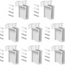 Hufopik 6 Pack Wire Shelf End Bracket, Designed for Closetmaid Wire Shelving, Wall Mount Brackets for Shelves Closet, Screws Included, Wire Shelf Clips, Wall Shelf Brackets, Closet Wire Shelving