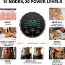 Electronic Muscle Stimulator - Portable Powered Ab Stimulator Muscle Toner for Muscle Conditioning,EMS Ab Machine,Fitness Strength Training Workout Equipment for Men and Women