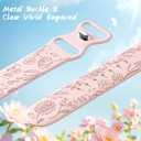 SNBLK 6 Pack Floral Engraved Bands Compatible with Apple Watch Bands 40mm 41mm 42mm 38mm 44mm 45mm 46mm 49mm Women Men, Silicone Flower Pattern Strap for iWatch Series 11 10 Se Ultra 9 8 7 6 5 4 3 2 1
