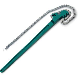 24 Inch Heavy Duty Chain Oil Filter Wrench, Adjustable Long Handle Tool Fits Max 12.6 Inch Diameter