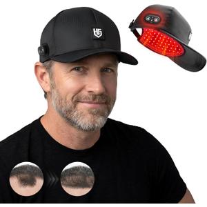 Cordless Red Light Hat with 2000mAh Rechargeable Battery, Red Light Cap with 660nm & 850nm Near-Infrared Light, Portable Wireless Design