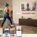 Sunny Health & Fitness Foldable Air Walk Elliptical, 30" inch Long Stride Full-Body Cardio Cross Trainer Glide Exercise for Home Office, SunnyFit App via Bluetooth with Optional Adjustable Resistance