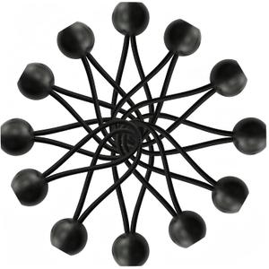 Lanlord 11 Inch Black Bungee Cords with Balls - 12 Pcs Elastic Ball Cords Ball Bungee Cords Tarp Tie Downs 11Inch12Pces(Ball)
