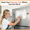 4 x ADHD Cleaning Planner, Dry-Erase Sleeve + Paper Pages, Removable Ring Binder, Daily,Weekly,Monthly Plans, Cleaning Schedule and Checklist, ADHD Planner for Adults Women