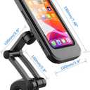 Bike Phone Mount Waterproof.Universal Bike Mobile Phone Holder,Adjustable Motorcycle Phone Mount with Touch Screen/360° Rotation for Motorbike Bicycle Stroller Handlebar Clamp Fits 4-6.8'' Cellphones.