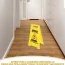 Unomor 2Pcs Caution Wet Floor Sign Double-Sided Bilingual Safety Warning Sign Foldable a-Frame with Handle 17.51X10.23X6.49In High Visibility for Commercial and Public Spaces