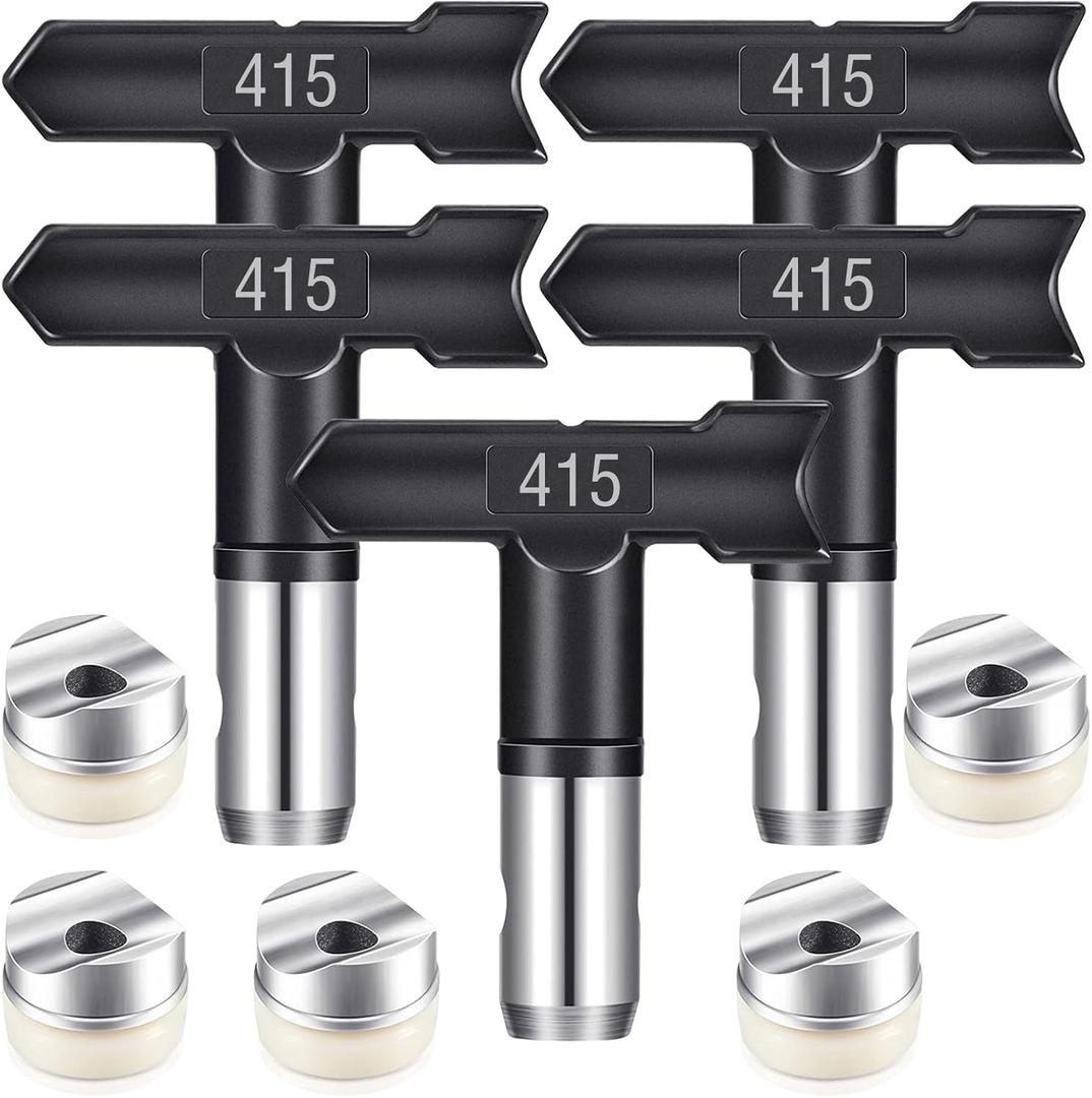 Spray tip Spray Nozzle Reversible Spray Tips Airless Paint Sprayer Nozzle Tips Airless Paint Spray Machine Parts for Homes Buildings Garden Decks Fences (5 Pieces of 415)