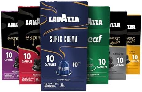 Lavazza Espresso Favorites Collection of Aluminum Capsules Compatible with Nespresso* Original Machines, Contains Light, Medium, and Dark Espresso Roast (60 Capsules) BBD 02/28/2027