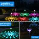 Solar Pathway Lights 6 Pack, Outdoor Solar Lights Waterproof Warm White & Multicolor Changing Solar Garden Lights for Walkway Yard Driveway Lawn