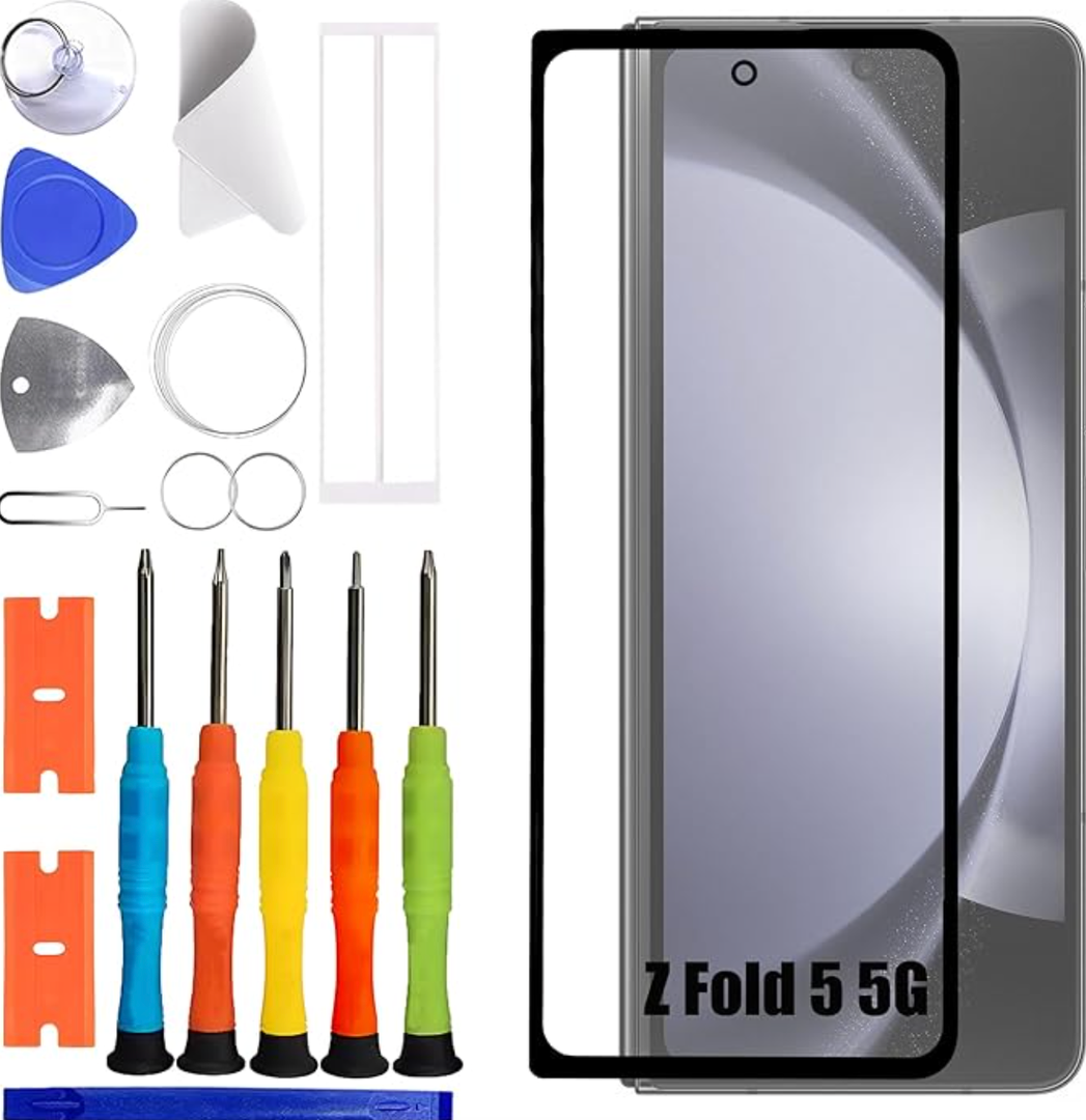 New Touch Screen Digitizer Replacement Compatible with Samsung Galaxy Z Fold 5 5G [7.6 inch] SM-F946B with Specialized Repair Tools Kit. (No LCD Digitizer)-with OCA Adhesive