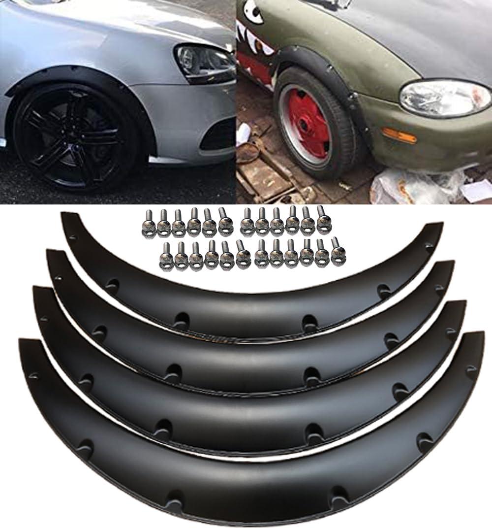 Universal Flexible Car Fender Flares Extra Wide Body Wheel Arches (4*Small)