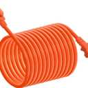 YEZriler 5M/16.4FT Heavy-Duty Charging Cable for Jackery Power Station Explorer 3000/2000/1500/1000, Ecoflow Delta/River/Series, Bluetti EB3A, Anker 757/767, 125Volt 15Amps AC Power Cord - Orange