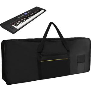 EKDJKK 61 Keys Electric Piano Keyboard Gig Bag, Portable Electric Piano Keyboard Case, 61 Note Keyboard Bag, Piano Padded Case with Shoulder Strap and Storage Pocket, 38.6165