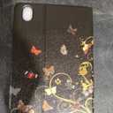 Uppuppy for for iPad mini 7 A17 Pro 2024/iPad Mini 6 2021 8.3 Inch for iPad mini 6th/7th Generation Case Kids Cute Folio Women Teen Girls Butterfly Black Cover for Apple Mini 6/7 A2567 A2568 A2569