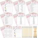 202 Pcs Tea Party Games 40 Players Floral Tea Party Cards Garden Tea Party Games for School Party, Birthday, Bridal Shower, Garden Tea Party, Family Activities Party, Group Activity