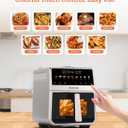 6 Qt Stainless Steel Air Fryer, Stainless Steel Housing& Full Metal Inner Pot, PTFE and PFAS Free, 9 Digital One-Touch Cook Functions,120°F~450°F, 1700W