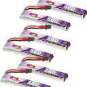 GAONENG 6pcs GNB LiPo Battery 1S 380mAh 3.8V 60C 120C A30 Connector for E-flite Blade BNF Inductrix Tiny Whoop Brushed Racing FPV Drone Quadcoper