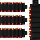 4 Packs 6 Rounds Shotgun Side Saddle Carrier 12/20 Gauge Shotgun Shell Holder Molle Buttstock Shotgun Card with Adhesive Back Sticker (Black)