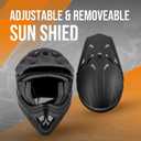 OUMURS Adult ATV Dirt Bike Helmet with Goggles Gloves & Mask Quick Release Buckle Adjustable Sun Visor Motorcycle Adult Helmet Off-Road Motocross Downhill Moped MX for Unisex-Adult M