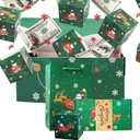 Surprise Box Gift Box for Money, Merry Christmas Surprise Gift Boxes, Folding Bouncing Pop-Up Explosion Gift Box, Gifts Boxes for Christmas Birthday Anniversary Valentine Proposal (Green-10pc)