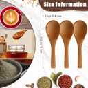 Boao 50 Pcs Small Wooden Spoons, 3.5'' L, Mini Wood Natural Tiny Spoons Wooden Little Teaspoons for Jars Sugar Creamer Honey Spices Salt Kitchen Supplies (Light Brown)