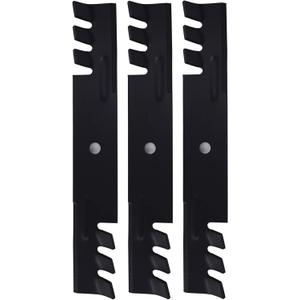 482877 Mulching Blades for Bad Boy Gravely Scag Hustler Snapper 48 inch Deck 795757 Fastrak Raptor SD 481706 482461 1-7043 038-5000-00 038-5350-0050 481706 Toothed Blades 3 Pack