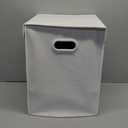 Storage Bins with Lids, Collapsible Linen Fabric Boxes Organizer Containers with Lid Foldable Storage Box Basket for Closet, Shelves, Home, Office, 12" x 12"
