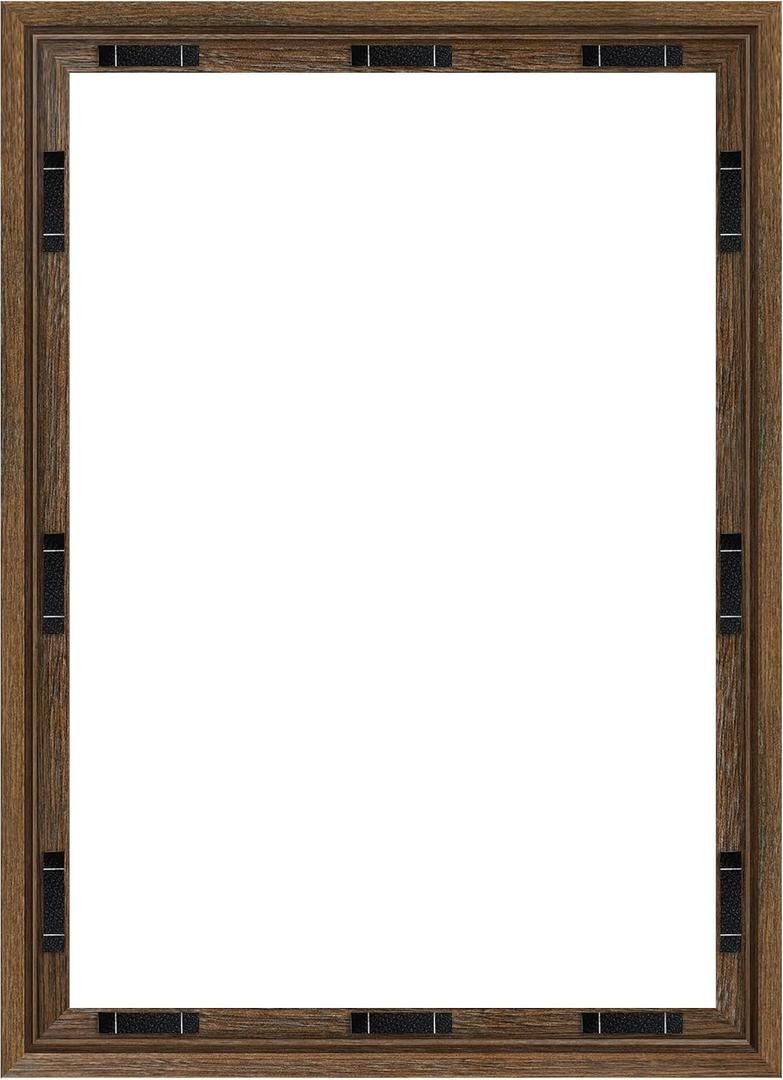 Abtgt 18x24 Brown Canvas Floating Frame with 0.9" Deep, 12 Velcro Strips, 4 Sawtooth Hooks, Vertical/Horizontal Wall Art for Canvas Paintings, Prints, Oil Paintings, Diamond Decor, 1 Pack