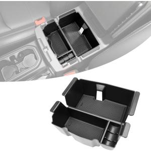 Center Console Organizer Tray Fit for 2018-2025 Jeep Wrangler JL JLU 4XE/Gladiator JT Center Console Armrest Box for Wrangler&Gladiator Accessories(Center Console Armrest Organizer)