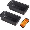 2 Pieces Small Loaf Tin for Baking, Bread Pan Non-Stick Loaf Pans For Baking Rectangular Bread & Loaf Tins for Ovens Air Fryer