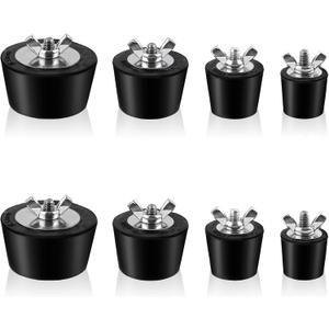 8 Pieces Rubber Pool Plugs, 4 Size Above Ground Pool Return Winter Plug, Swimming Pools Skimmer Plugs, Winter Expansion Plug, 1", 1.25", 1.5", 2" (Each Size 2 Pieces)