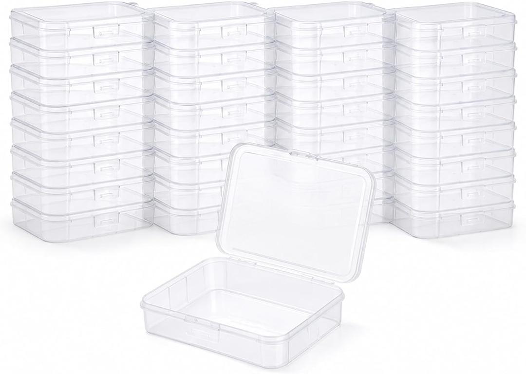 QTLCOHD 30 Pcs Plastic Crayon Box, Holds 24 Crayon, 4.5x3.4 Inches