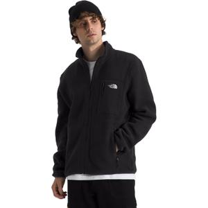 THE NORTH FACE Men's Yumiori Full Zip Jacket | Lightweight Fleece Coat With Embroidered Logo, Zip Pockets (Black, L)