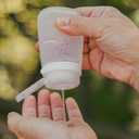 humangear GoToob+ 3-Pack (Large) | Refillable Silicone Travel Bottle | Locking Lid | Food-Safe Material, Clear/Red/Orange, Large (3.4 fl.oz.; 100ml)