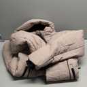 CANADA WEATHER GEAR Womens Long Puffer Coat - Heavyweight Wind Water Resistant Faux Winter Jackets for Women L