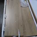 Rovibek 43" Dining Table Benches Set for 4, Modern Space Saving Kitchen Table Chairs & Adjustable Feet Breakfast Table 2 Benches, Wooden Industrial Style Farmhouse, White